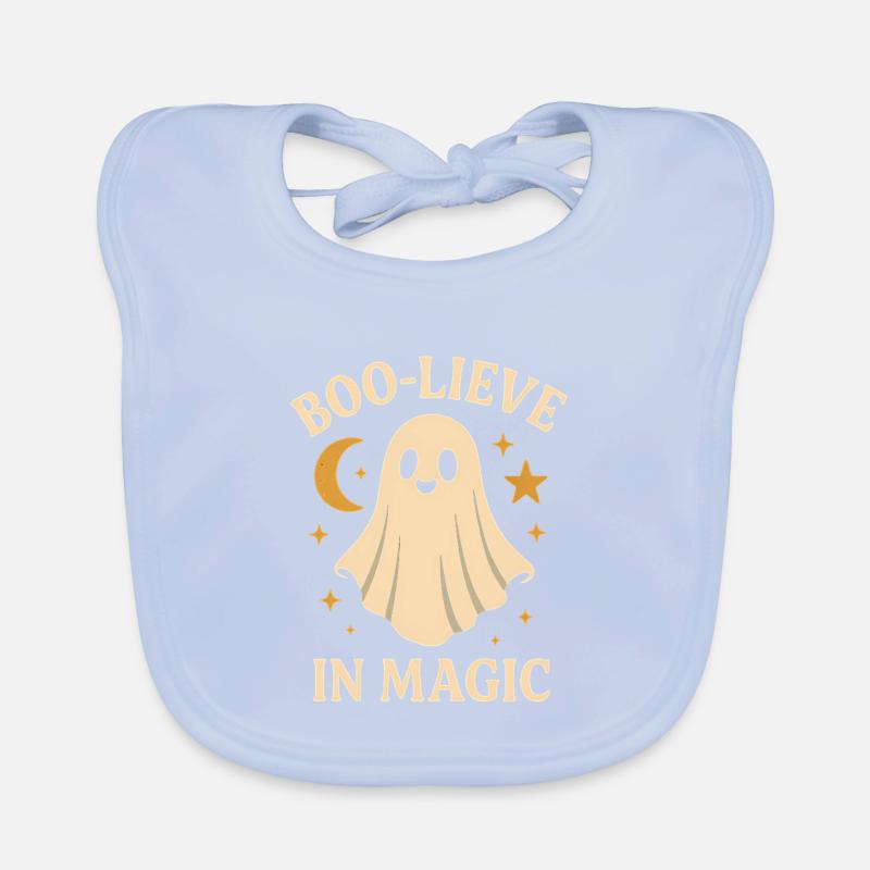 Boo-Lieve in Magic Ghost Tee Baby Bio-Lätzchen