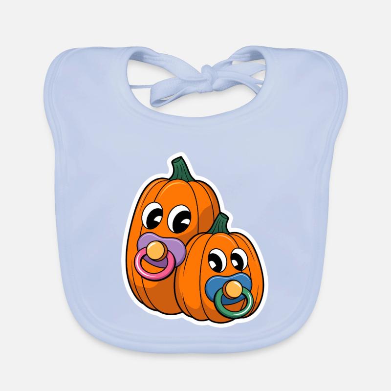 Cuddly baby pumpkins with pacifier Organic Baby Bibs