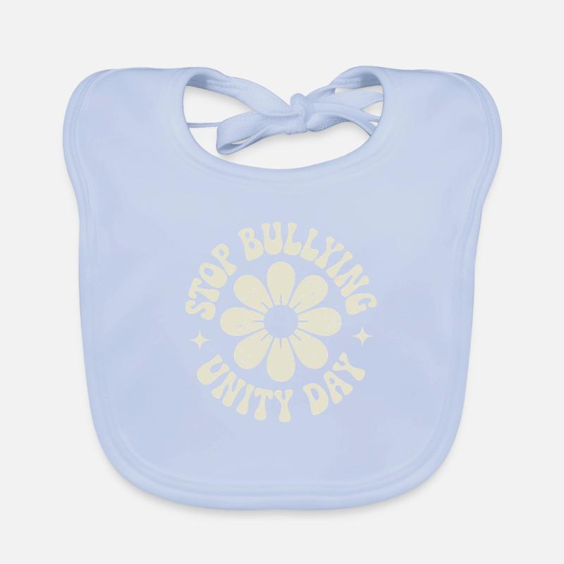 Against bullying, harmony, cohesion, message Organic Baby Bibs