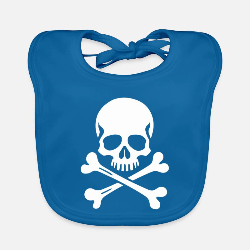 Crâne Jolly Roger classique Bavoir bio Bébé