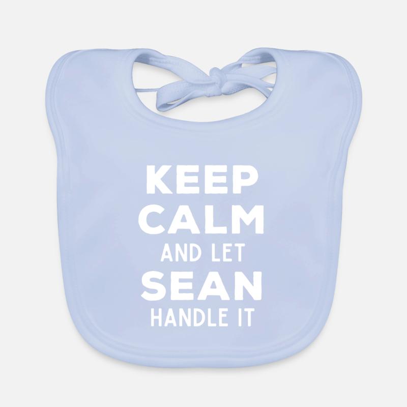 Keep Calm Let Sean Fix This Funny Saying Organic Baby Bibs
