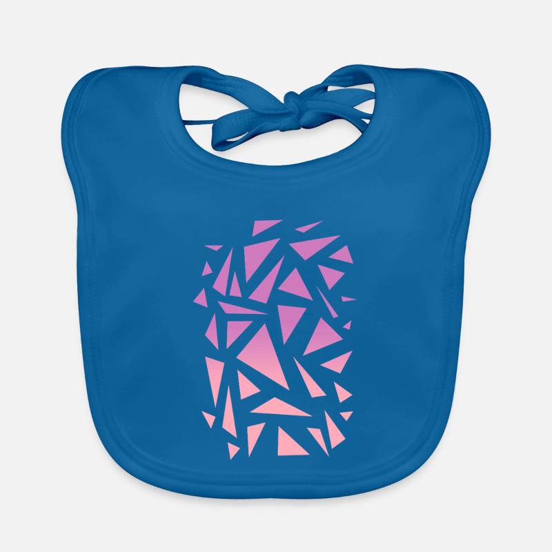 Triangle Pattern - Purple Pink Organic Baby Bibs
