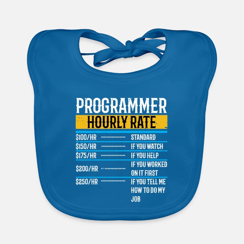 Programmeur Funny Taux horaire Bavoir bio Bébé