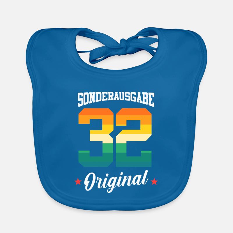 32 Birthday Organic Baby Bibs