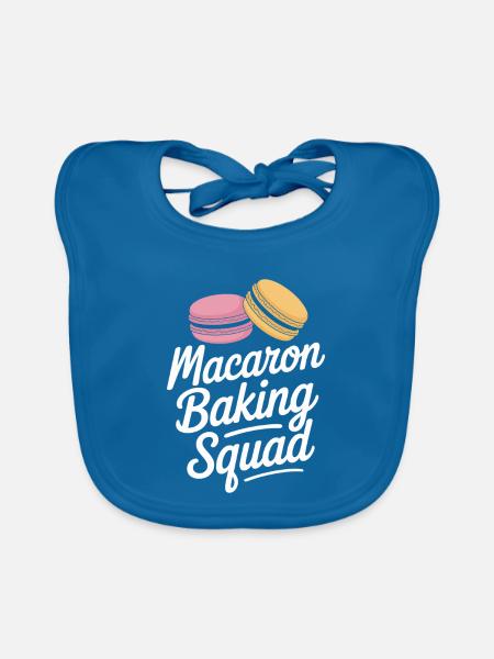 Macaron Französische Desserts - Baby Bio-Lätzchen - Pfauenblau