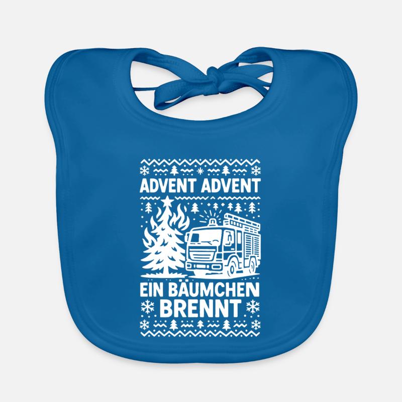 Advent, Advent a little tree is burning - Fire Department Organic Baby Bibs
