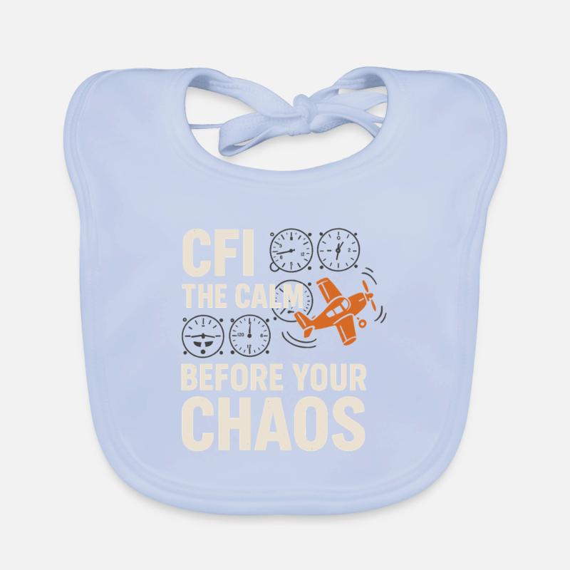 Fluglehrer Cfi Pilot Luftfahrtlehrer Baby Bio-Lätzchen