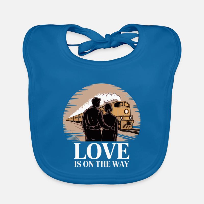 L'amour en chemin Train Romance Bavoir bio Bébé