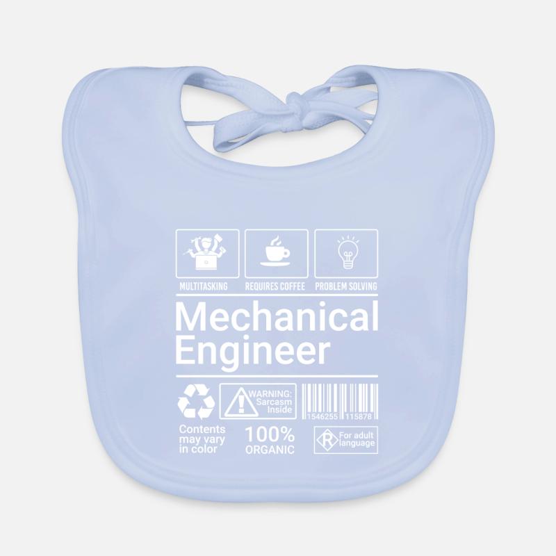 Mechanical Engineer Description Sarcastic Geek Organic Baby Bibs