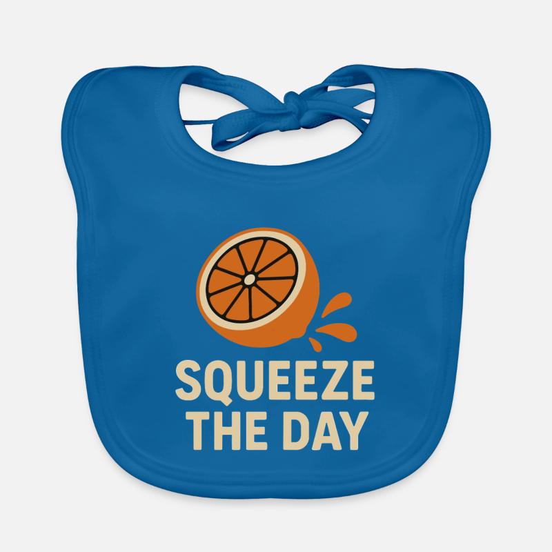 Squeeze The Day – Lustiges Orangen Design Baby Bio-Lätzchen
