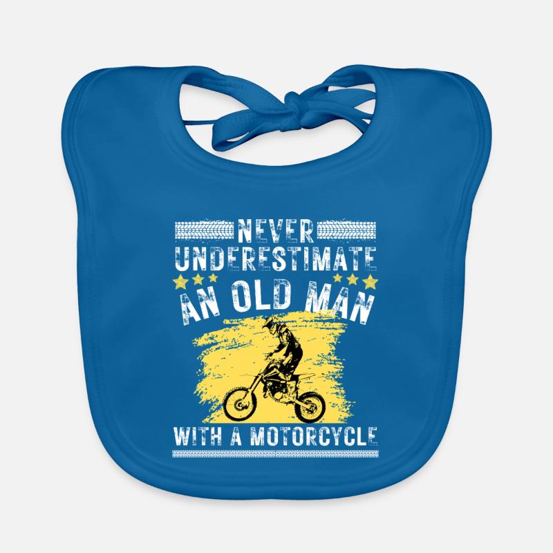 Alter Mann Motorrad Zitat Baby Bio-Lätzchen
