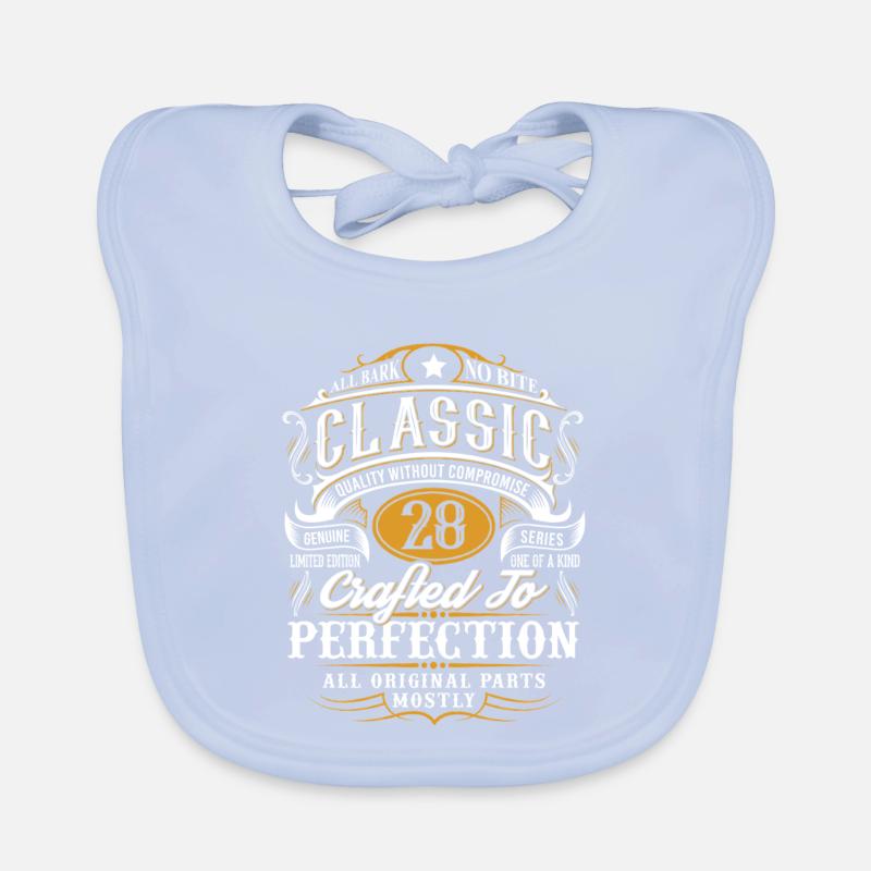 28th Birthday Organic Baby Bibs