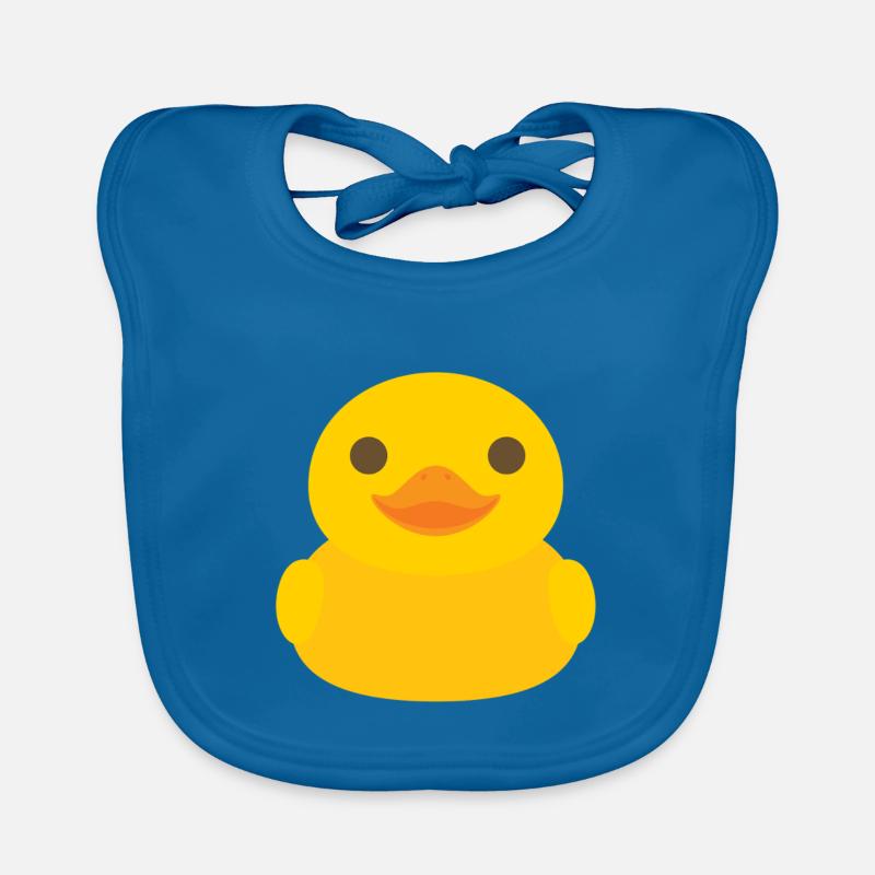 Sunny Rubber Duck Icon Organic Baby Bibs