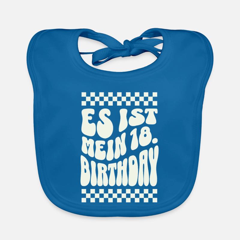It's My 18th Birthday Retro Design Organic Baby Bibs
