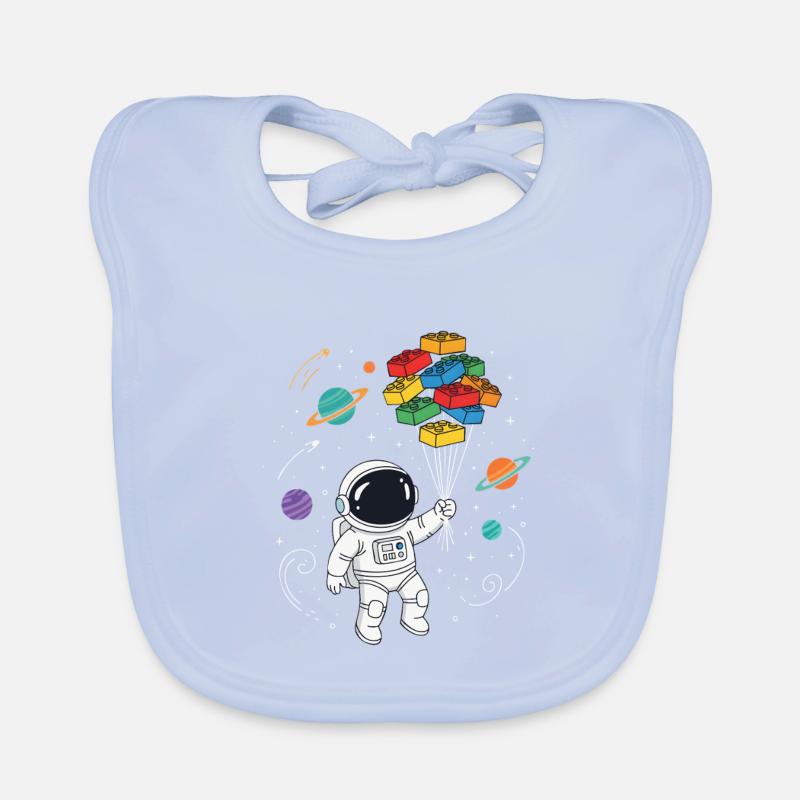 Astronaut Bausteine Space Brick Builder Baby Bio-Lätzchen