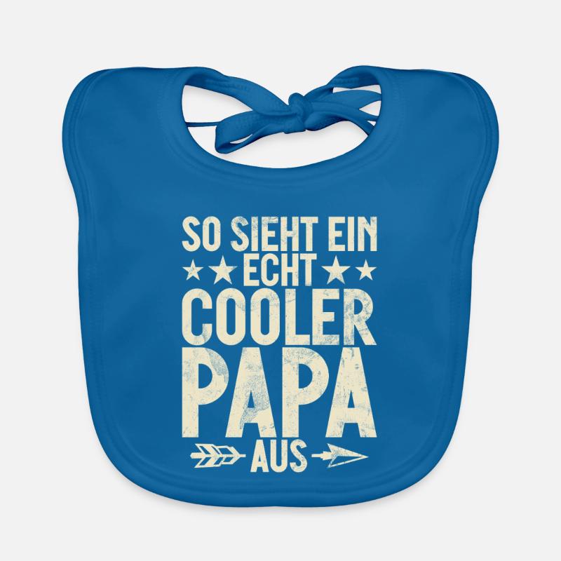 So Sieht Ein Echte Cooler Papa Aus Vatertag Baby Bio-Lätzchen