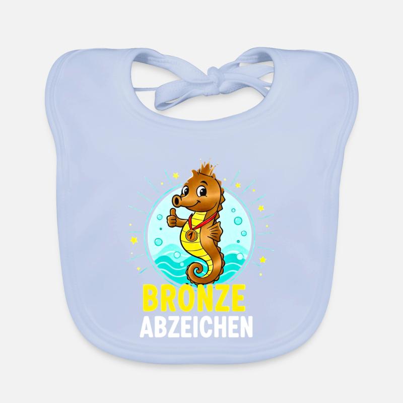 Bronze Badge Swimming Course Passed Organic Baby Bibs