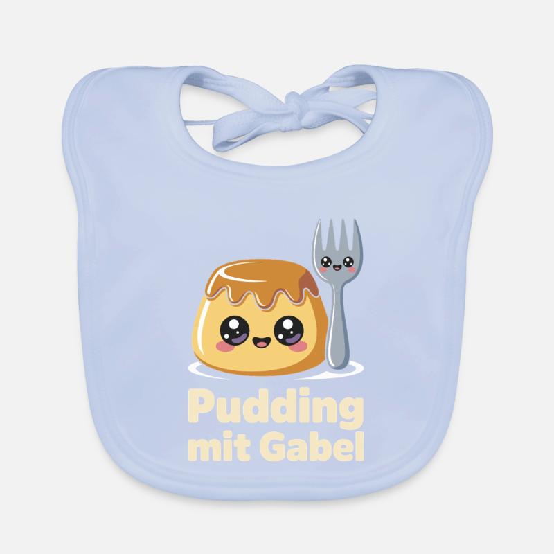Pudding with fork Organic Baby Bibs