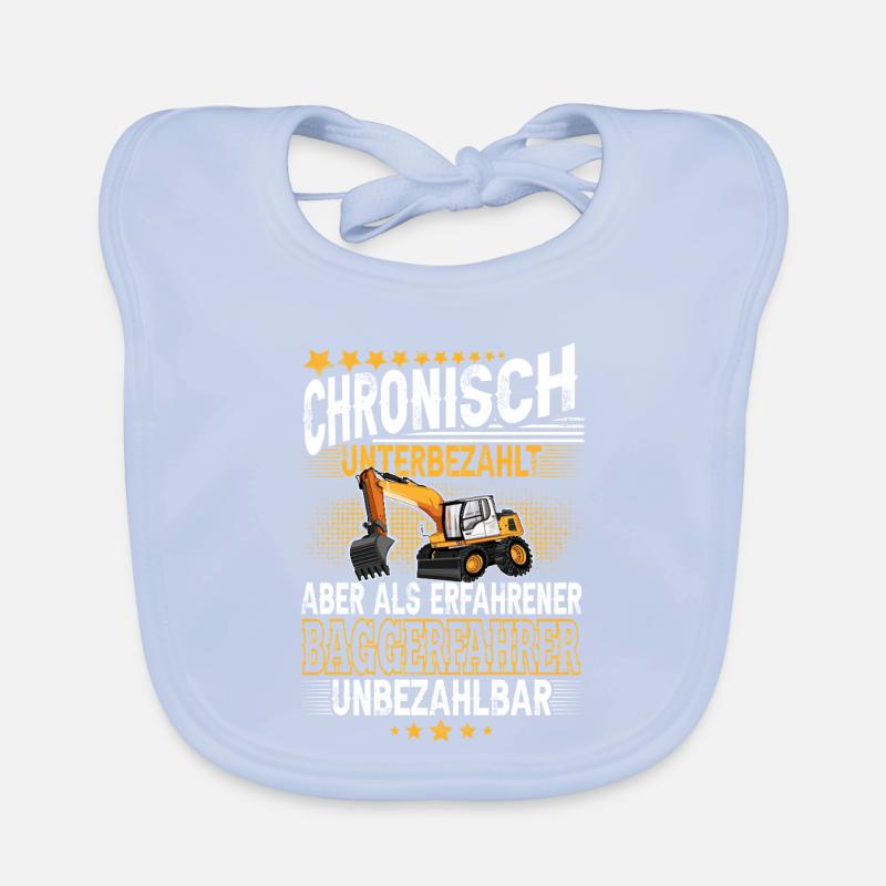 Baggerfahrer Baby Bio-Lätzchen