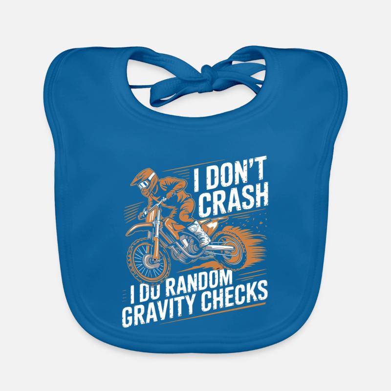 Random Gravity Checks Motocross Organic Baby Bibs