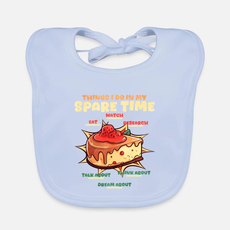 Cake Cheesecake Organic Baby Bibs