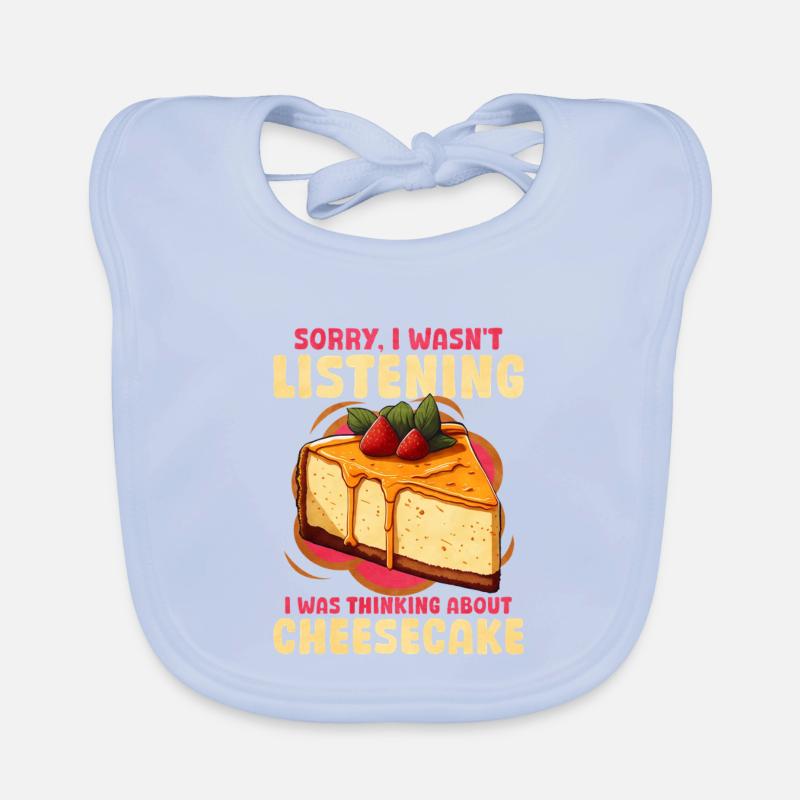 Cake Cheesecake Organic Baby Bibs