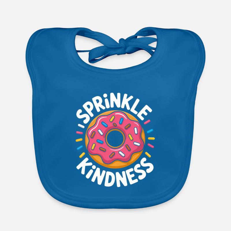 Sprinkle Kindness Herzlichkeit Donut  Liebe - Baby Bio-Lätzchen - Pfauenblau