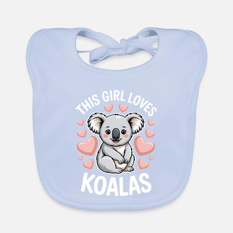 Koala Spruch Mädchen Lustiges Koala Geschenk Baby Bio-Lätzchen