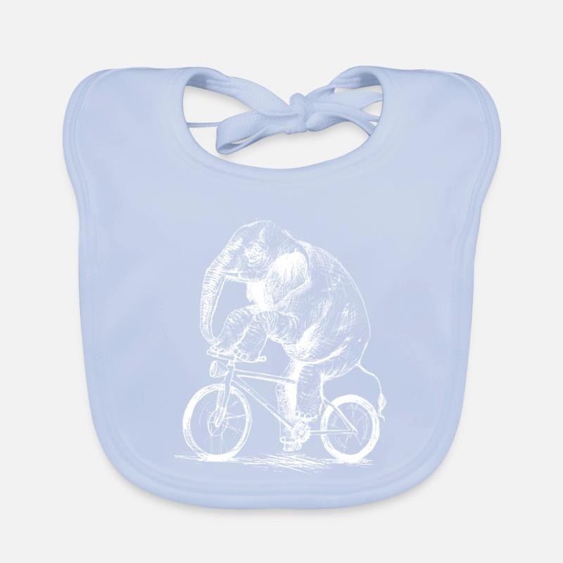 Elephant on Bicycle Organic Baby Bibs
