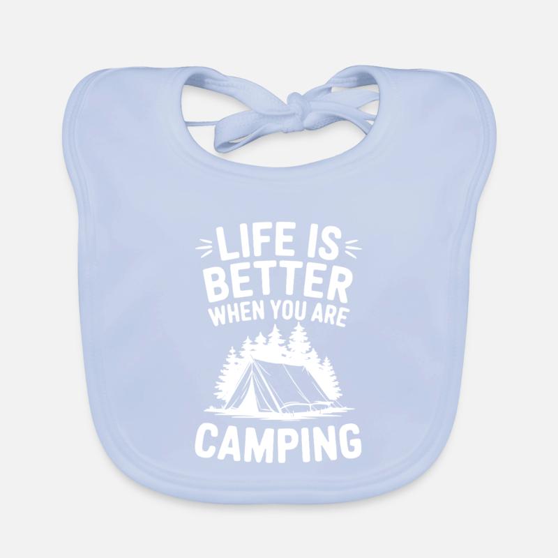 Camping Quote Funny Camper Organic Baby Bibs