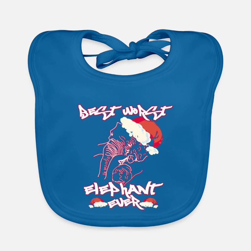 Worst Ever Elephant Gift Quote Organic Baby Bibs