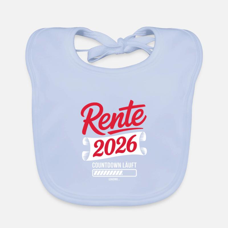 Pension 2026 Countdown Logo Organic Baby Bibs
