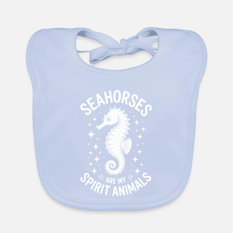Seepferdchen Spruch Lustiges Seepferdchen Geschenk Baby Bio-Lätzchen