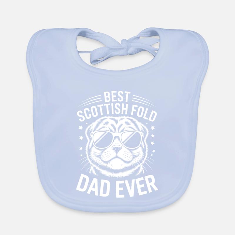 Schottische Faltohrkatzen Scottish Fold Geschenk Baby Bio-Lätzchen
