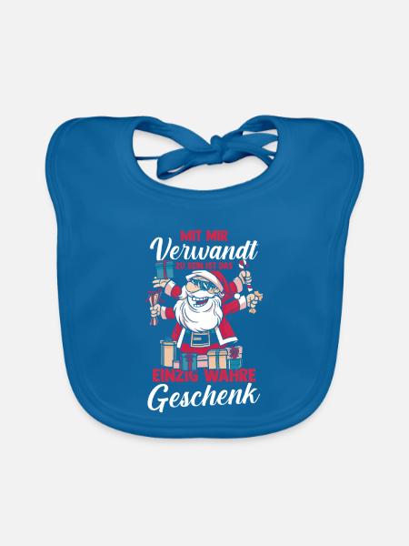 Weihnachtsmann Weihnachtszeit Weihnachts - Baby Bio-Lätzchen - Pfauenblau