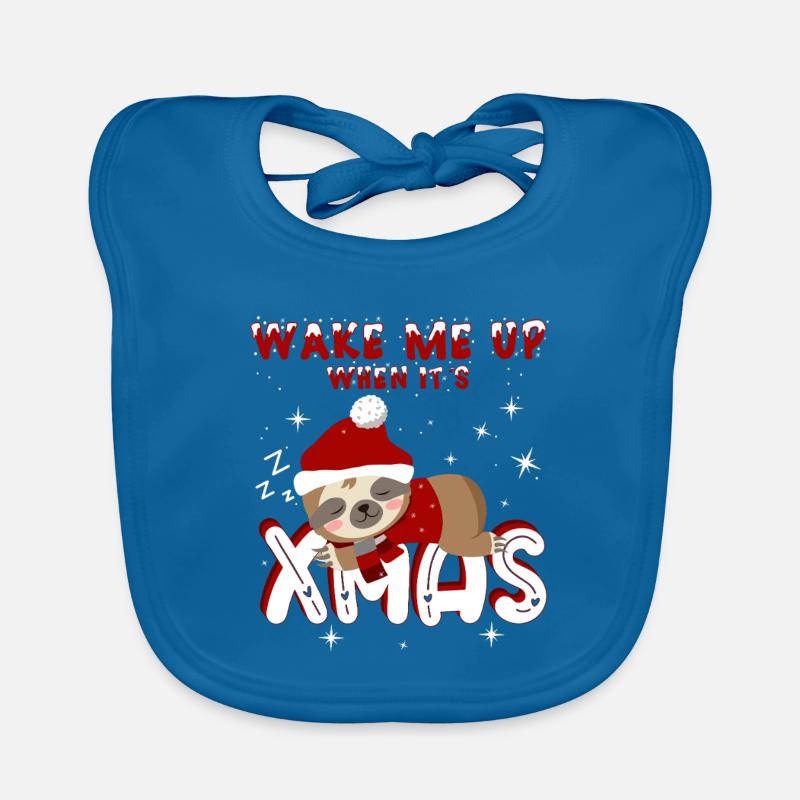 Faultier – Wake Me Up When It’s Xmas Baby Bio-Lätzchen