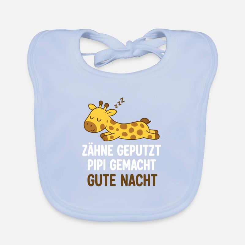 Sleeping Giraffe Good Night Organic Baby Bibs