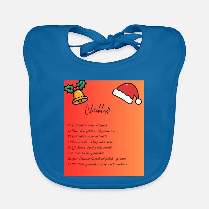 Weihnachts Checkliste Design Baby Bio-Lätzchen