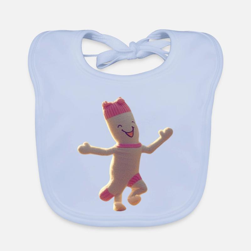 Fröhlicher Sockenfreund Baby Bio-Lätzchen