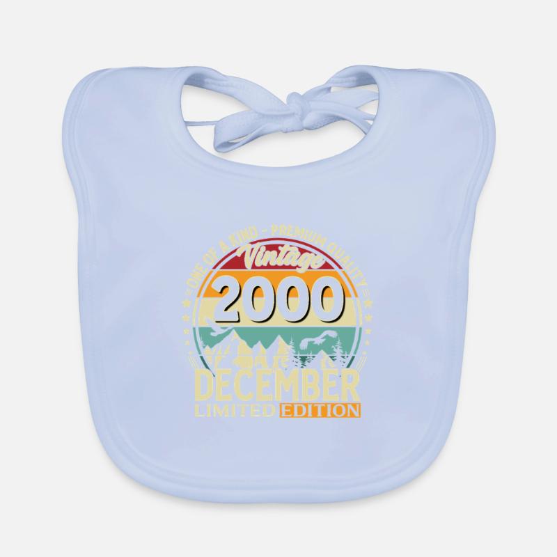 25e anniversaire Millésime décembre 2000 Bavoir bio Bébé