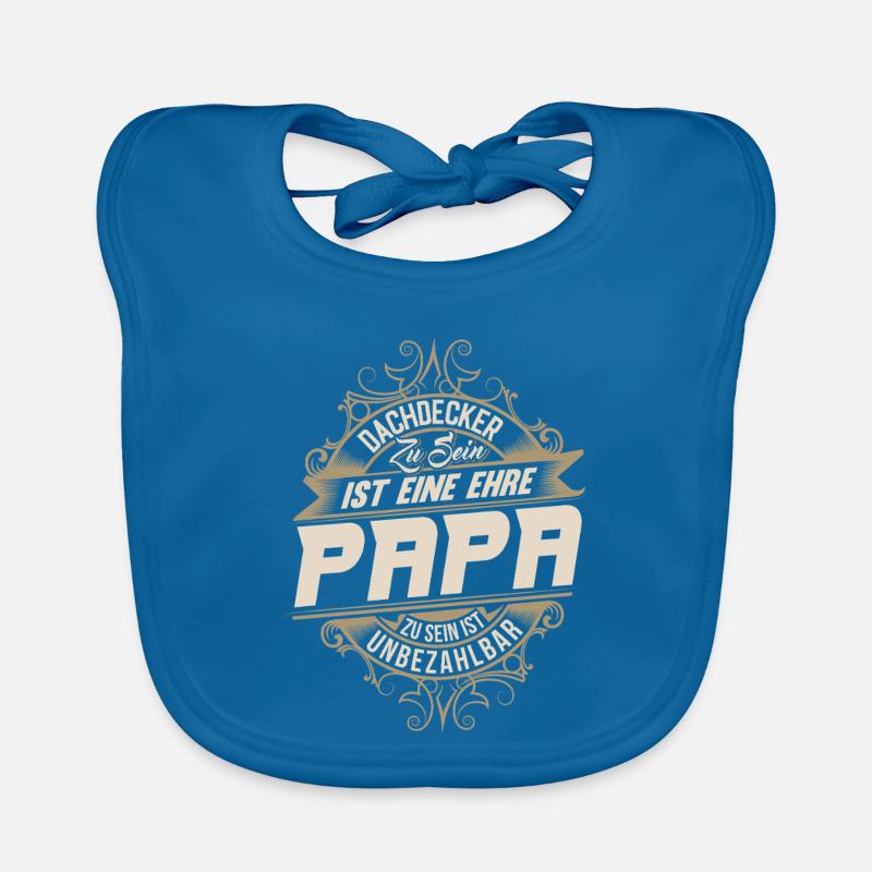 Dachdecker Papa Baby Bio-Lätzchen