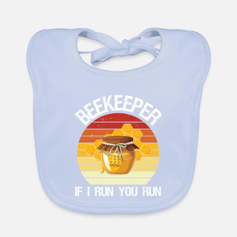 Beekeeper If I Run You Run Beekeeping Bee Lover Baby Bio-Lätzchen