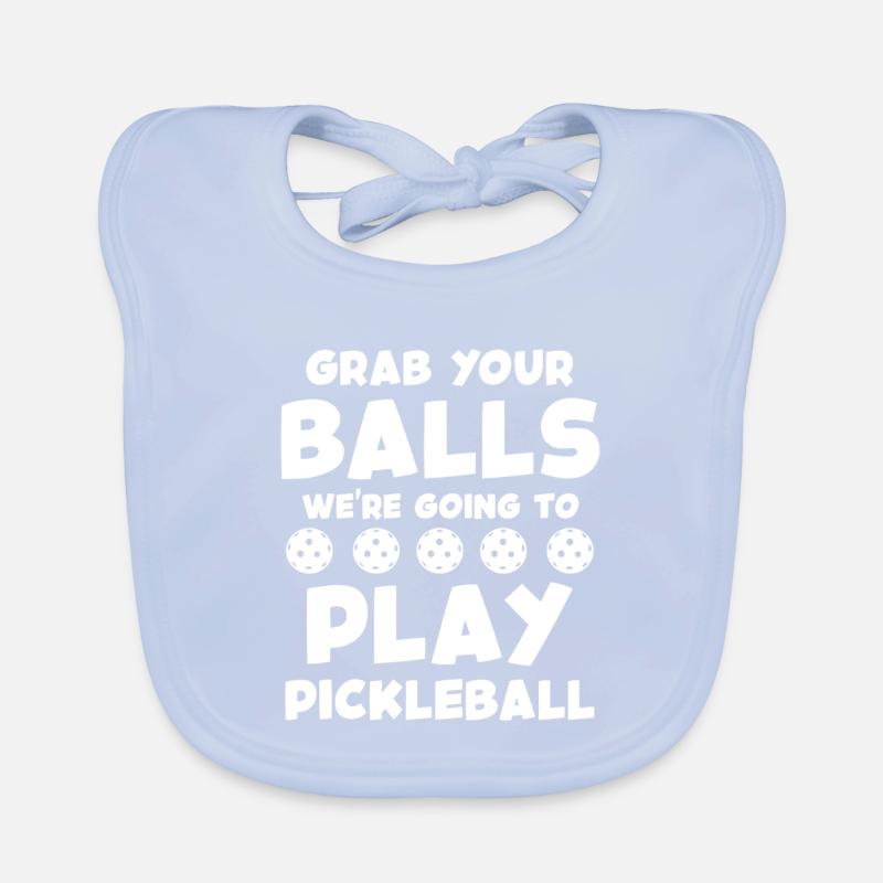 Letting de la devise du pickleball Bavoir bio Bébé