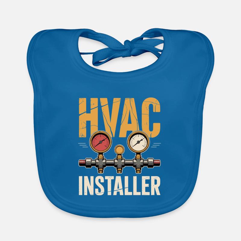 HVAC Team Klima Lüftung Kälte Technik Geschenk Baby Bio-Lätzchen