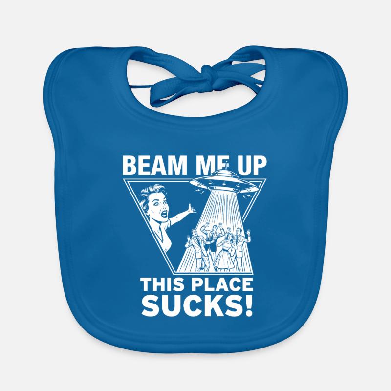 Beam Me Up – This Place Sucks! Organic Baby Bibs