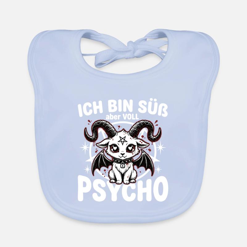 I'm Cute But Full Psycho – Kawaii Goth Organic Baby Bibs