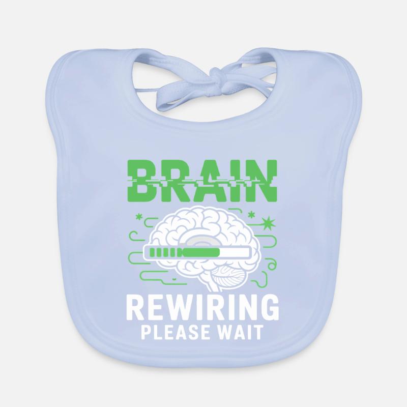 Brain Restart Please Wait Organic Baby Bibs