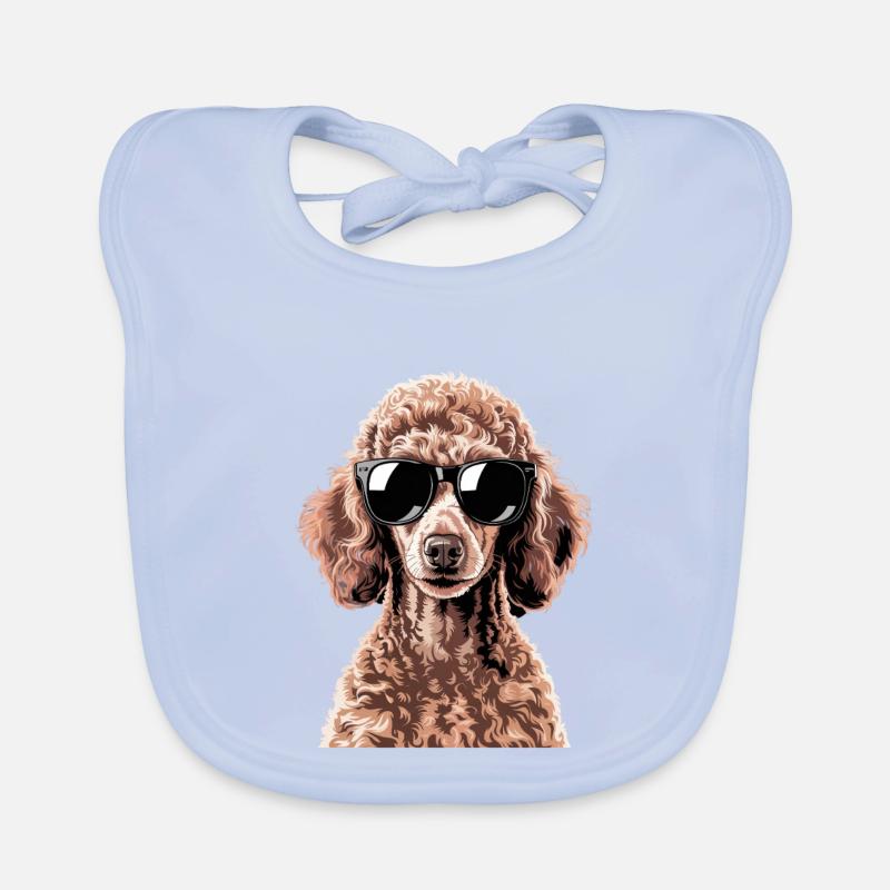 Caniche brun Bavoir bio Bébé