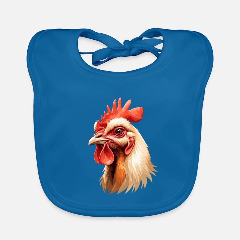 Explosion de la couleur de la tête de coq Bavoir bio Bébé