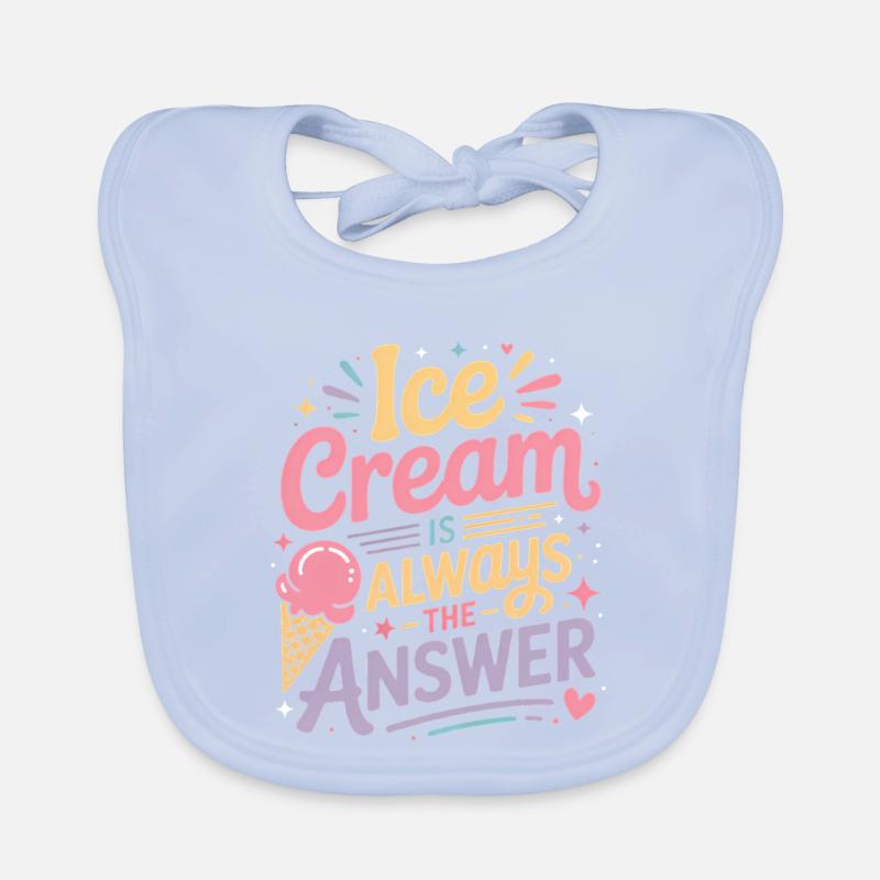eiscreme Sprüche Eis Lustiges Kayak Geschenk Baby Bio-Lätzchen
